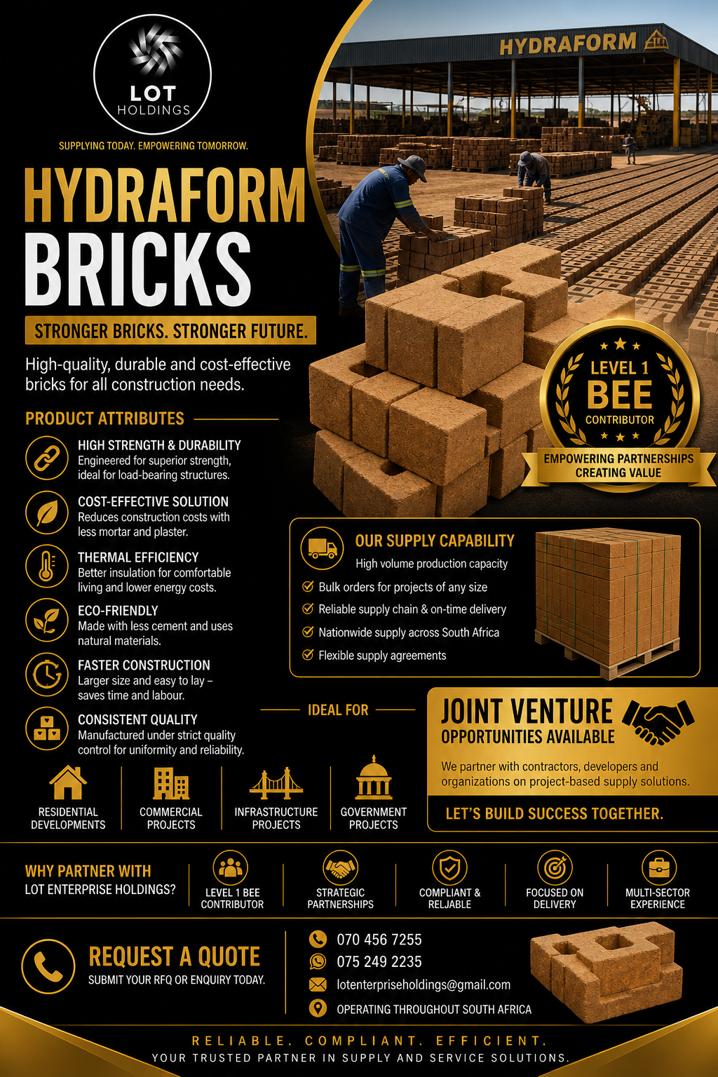 Brochure Design for Hydraform Bricks by LOT Holdings